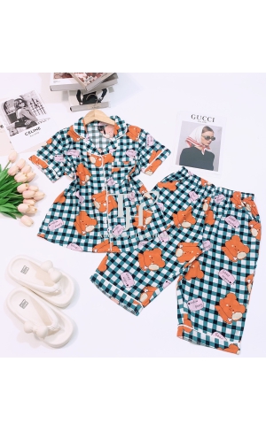 Bộ tole Quần lửng, áo có tay, pijama
