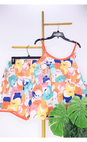 Bộ đùi dây, đính nơ, bèo ngực