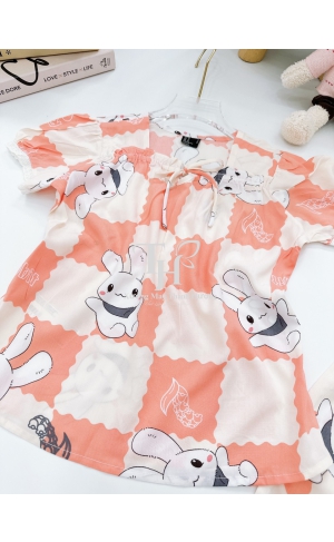 "Bộ tole Quần lửng cổ vuông "