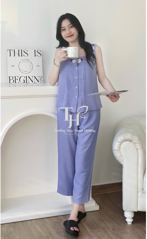 Bộ tole 8 tất sát nách màu, thêu bông B2