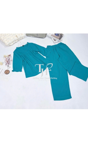 Bộ tole dài tay lỡ tiểu thư, vải tole màu công ty