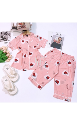 Bộ tole Quần lửng, áo có tay, pijama