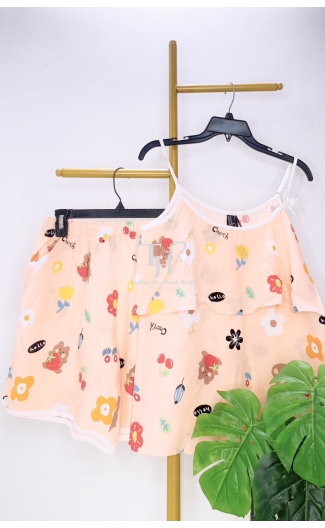 Bộ đùi dây, đính nơ, bèo ngực