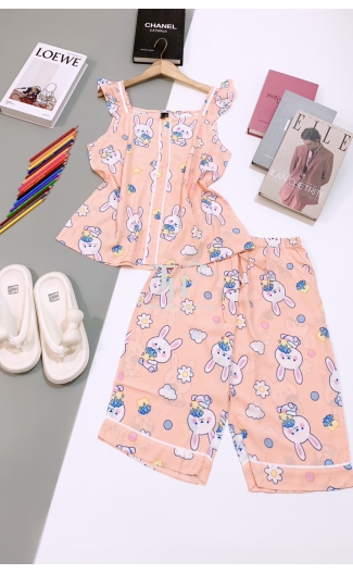 Bộ tole lửng cánh tiên, U viền màu, 3 nút L91