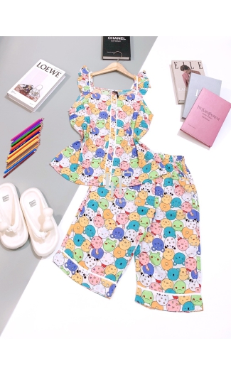 Bộ tole lửng cánh tiên, U viền màu, 3 nút L92