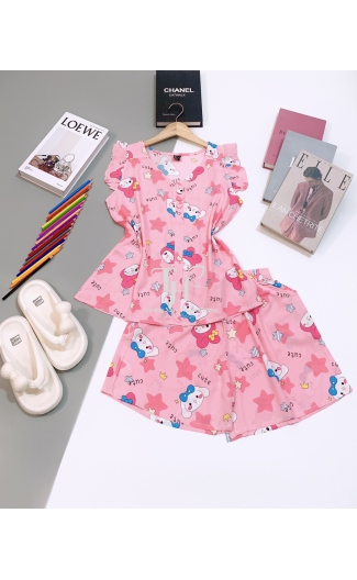 Bộ tole đùi cánh tiên, ngực đính 3 nút bọc D1