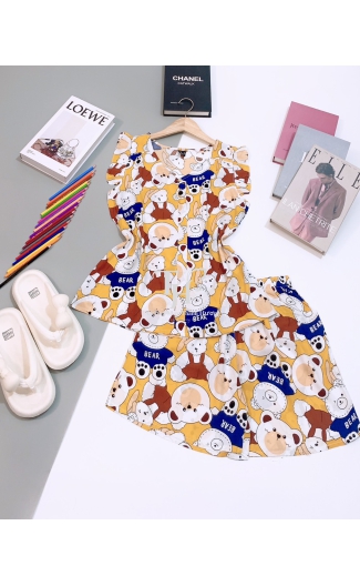 Bộ tole đùi cánh tiên, ngực đính 3 nút bọc D1