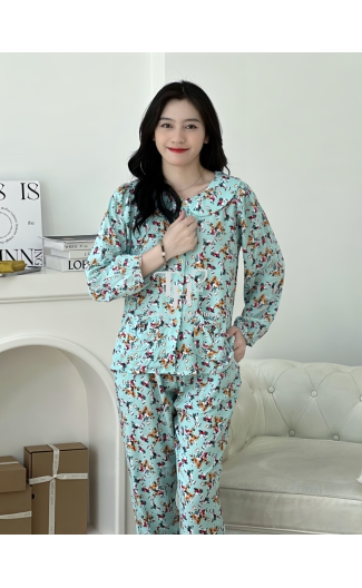 Bộ tole quần dài tay dài (QDTD), cổ sen, 2 túi A1