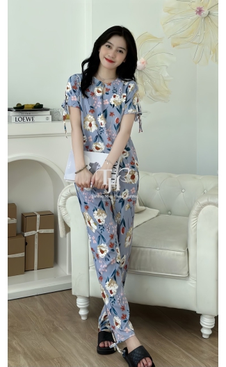 Bộ tole quần dài tay ngắn (QDTN) cổ đính 1 nút A1