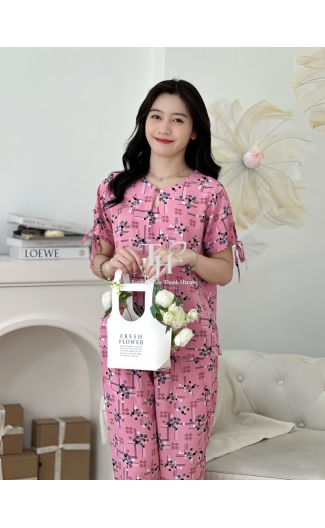 Bộ tole quần dài tay ngắn (QDTN) cổ đính 1 nút A2