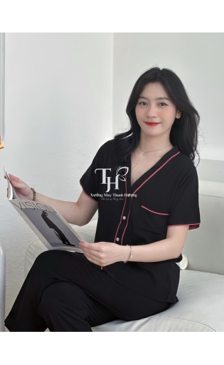 Bộ tole quần dài tay ngắn (QDTN) bà lai 2 viền