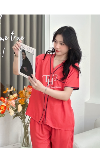 Bộ tole quần dài tay ngắn (QDTN) bà lai 2 viền