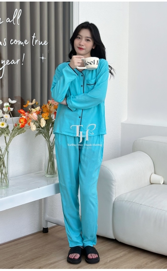 Bộ tole quần dài tay dài (QDTD) bà lai màu, phối viền