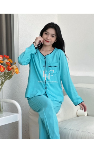 Bộ tole quần dài tay dài (QDTD) bà lai màu, phối viền