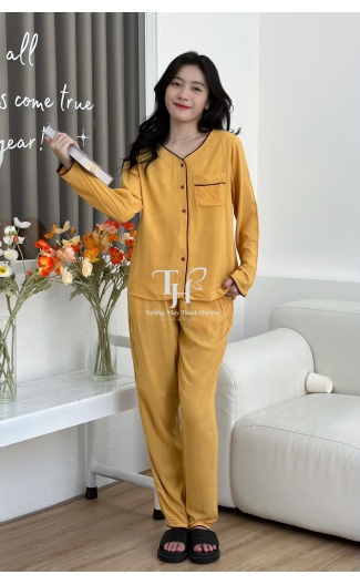 Bộ tole quần dài tay dài (QDTD) bà lai màu, phối viền