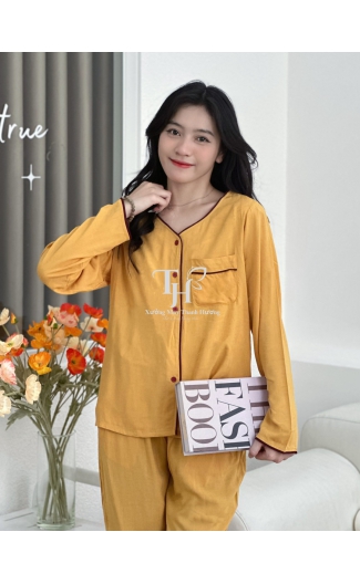 Bộ tole quần dài tay dài (QDTD) bà lai màu, phối viền