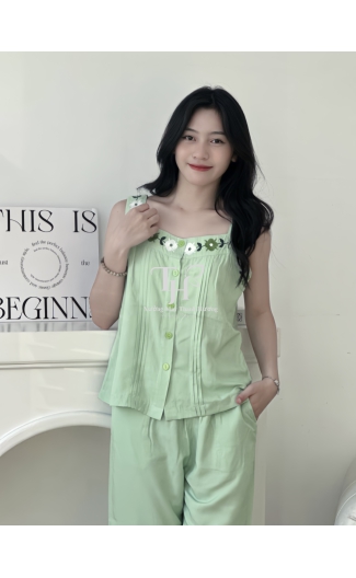 Bộ tole 8 tất sát nách màu, thêu bông B1