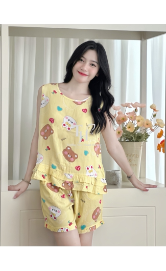 Bộ tole đùi sát nách, bèo vạt A2
