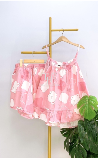 Bộ tole đùi áo dây mảnh có tăng đưa