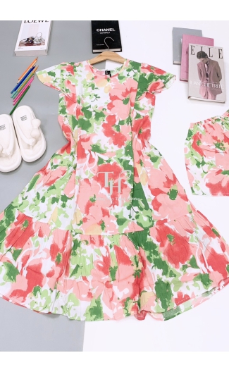Set đầm tay cánh dơi kèm quần