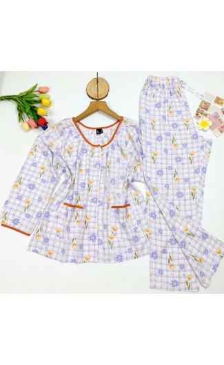 Bộ tole quần dài tay dài (QDTD) viền màu, 2 túi