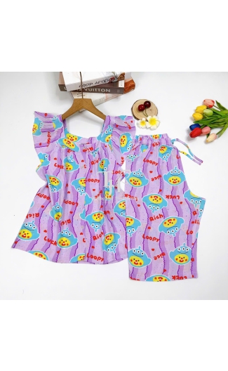 Bộ tole lửng cánh tiên cổ vuông 
