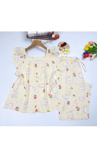 Bộ tole lửng cánh tiên cổ vuông 