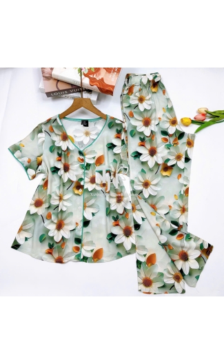 Bộ tole quần dài tay ngắn (QDTN) bà lai viền màu